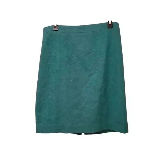 J. Crew Women's Turquoise Blue Wool/Viscose The Pencil Skirt Straight Lined Skir - Picture 7 of 11